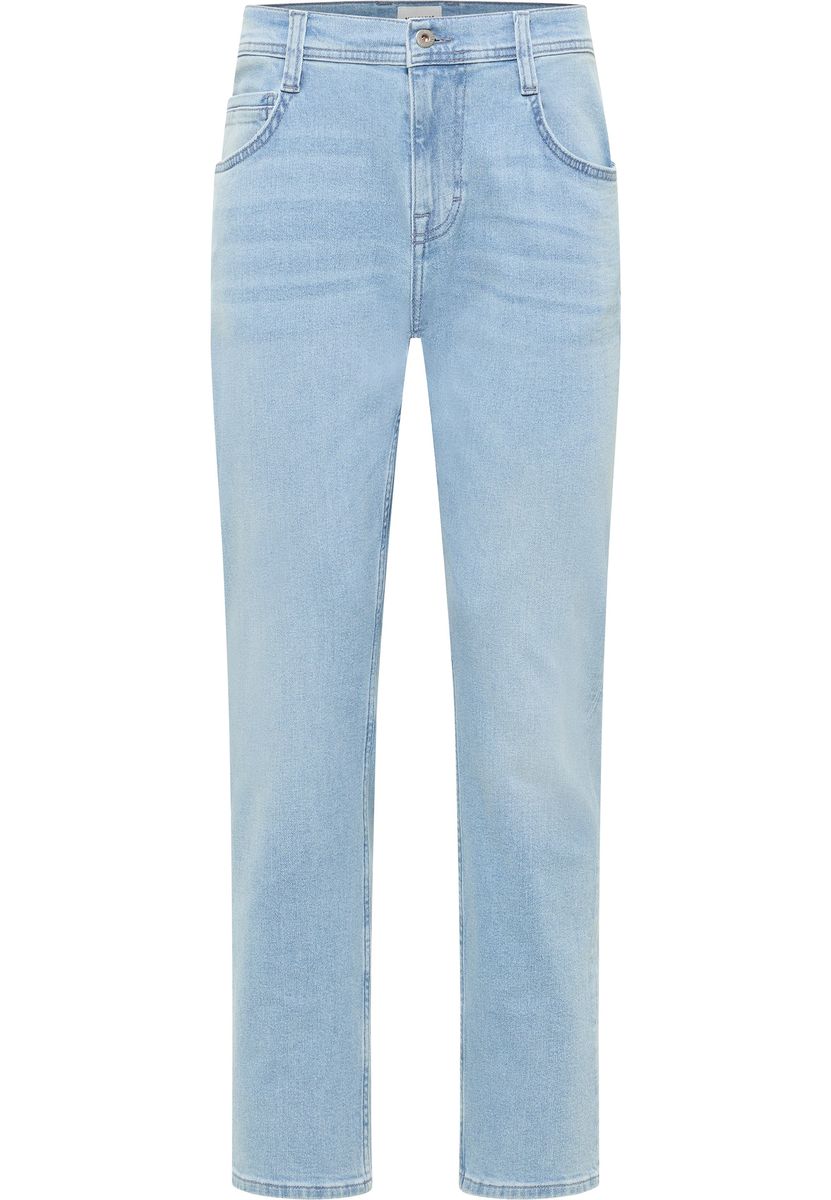 Jeans aus Denim mit geradem Bein, helle Waschung