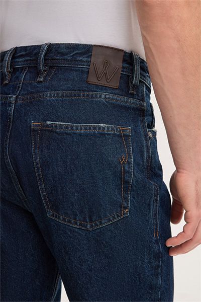 Windsor Rome Jeans aus Dunkelblauem Italienischem Baumwoll-Denim