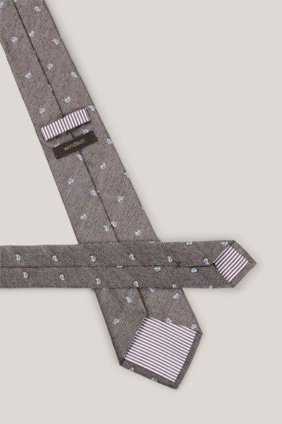 Windsor. Braun Paisley Muster Seidenmischung Herren Krawatte