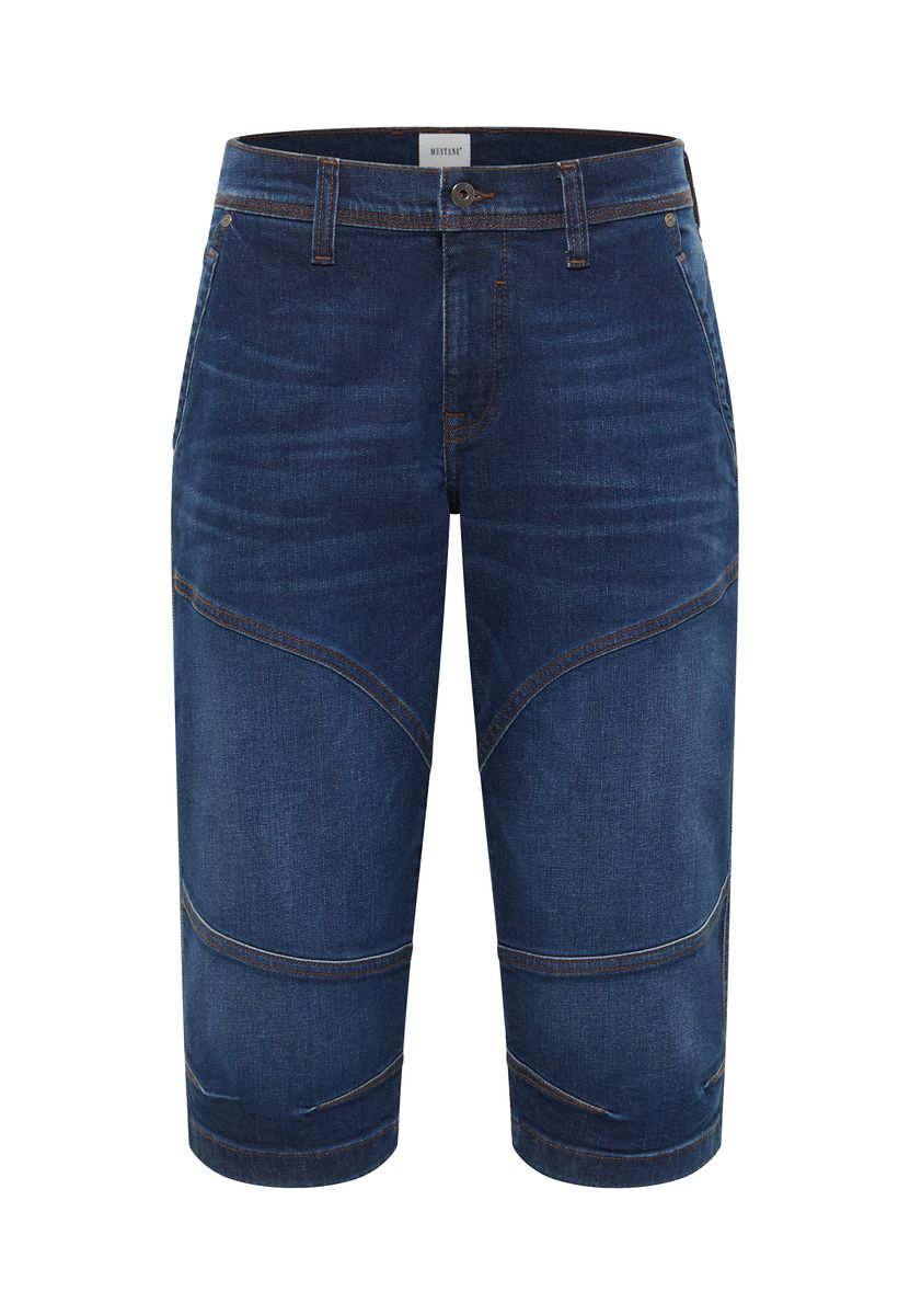 Moderne Denim Capri Shorts mit Einsätzen