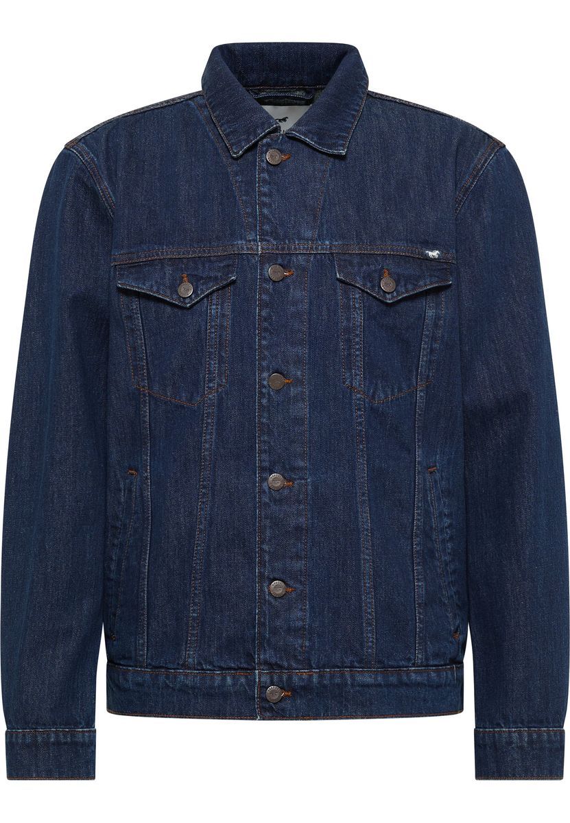 Klassische Jeansjacke in dunkler Waschung