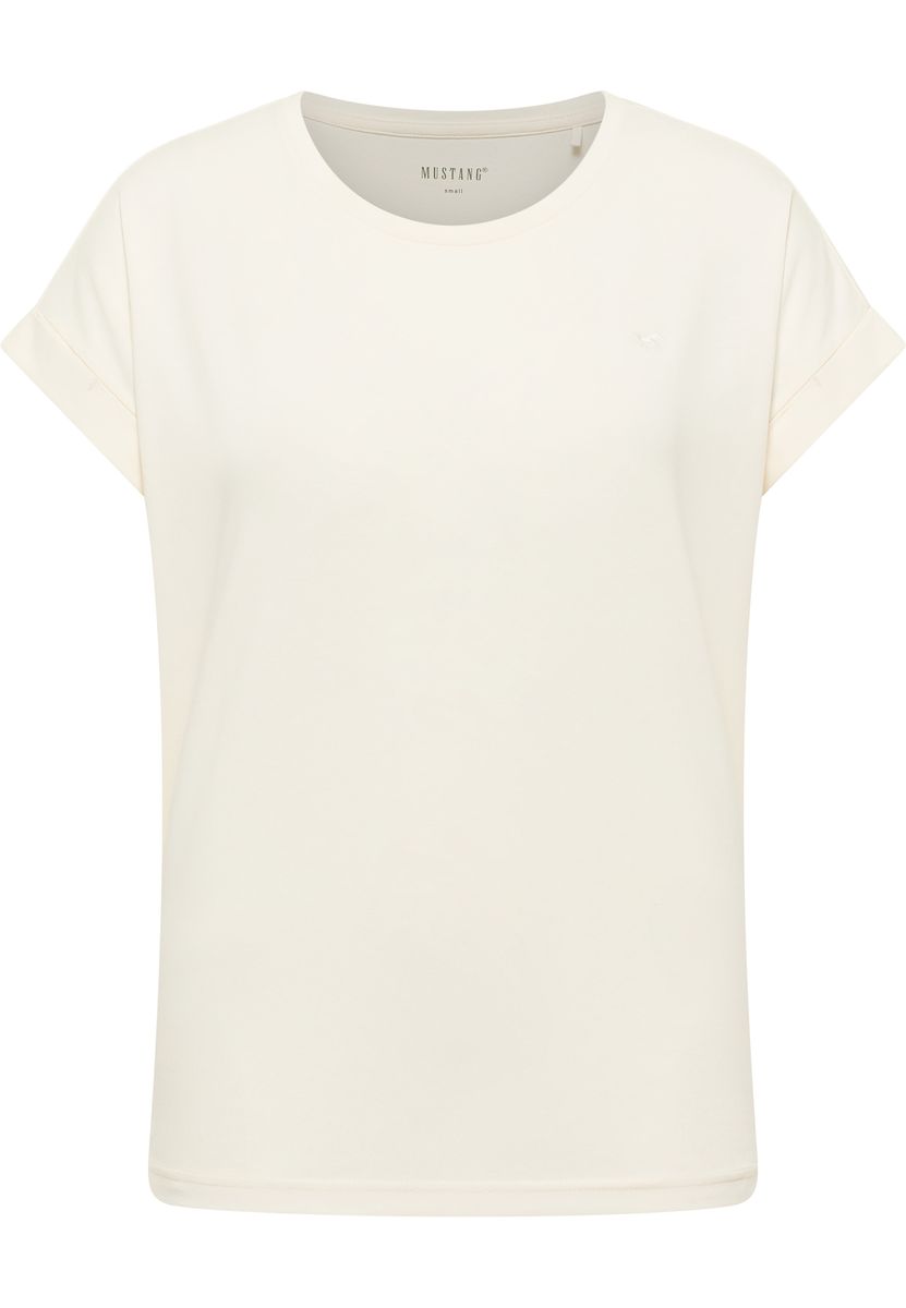 Locker geschnittenes T-Shirt mit Rollärmeln