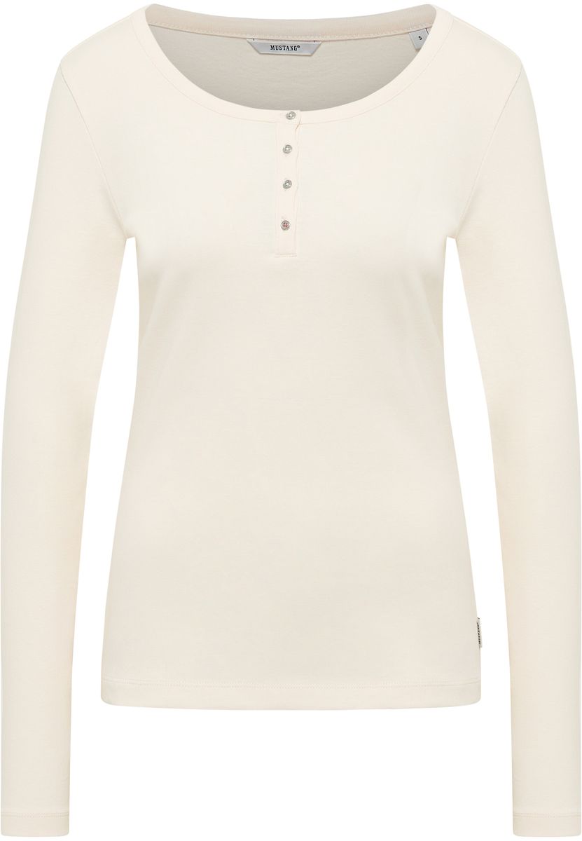 Lässiges Langarm Henley Shirt