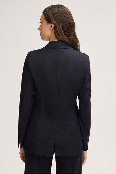 Windsor Marineblauer Flanellblazer aus italienischer Schurwollstretch