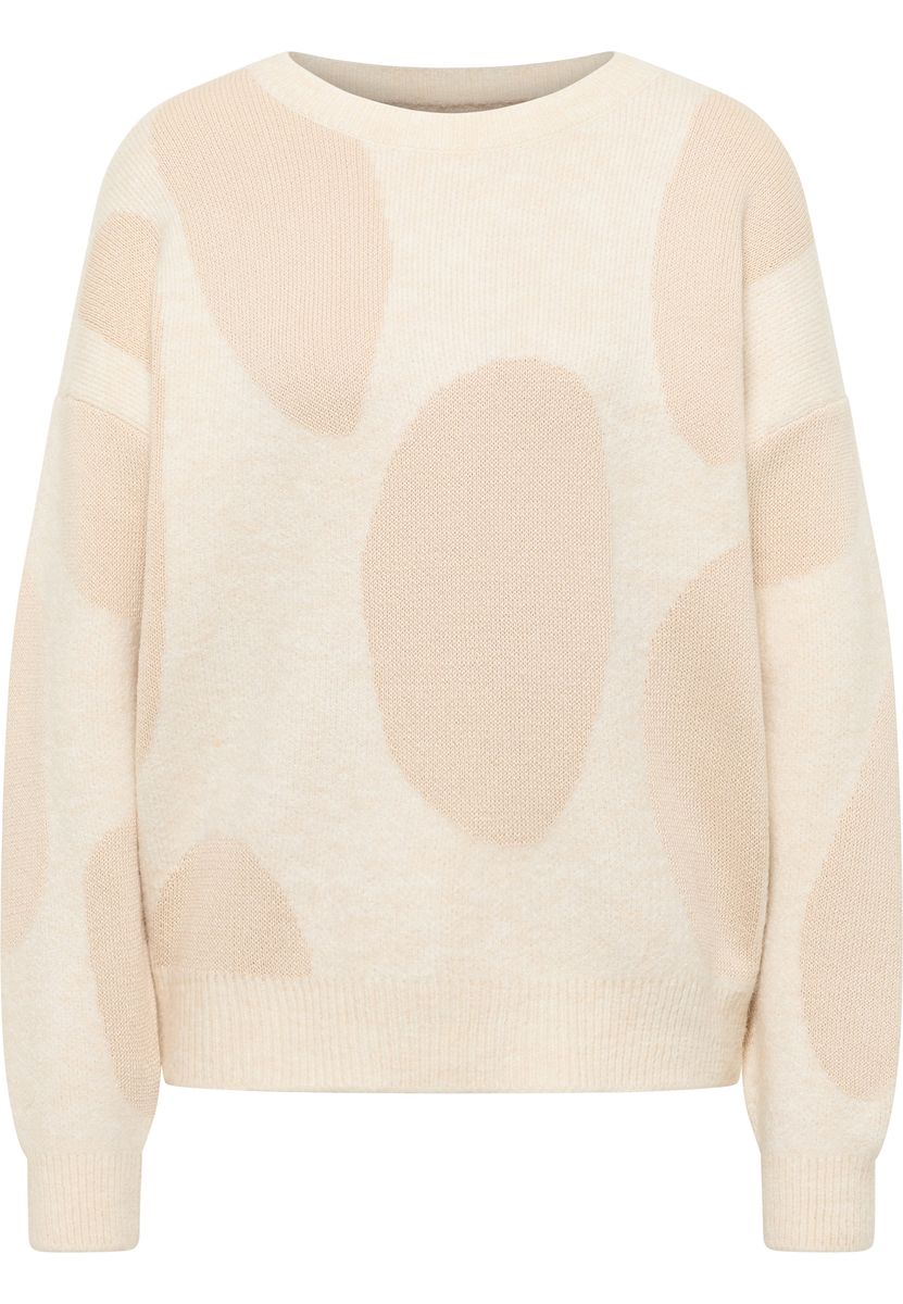 Abstrakter Rundhals-Pullover