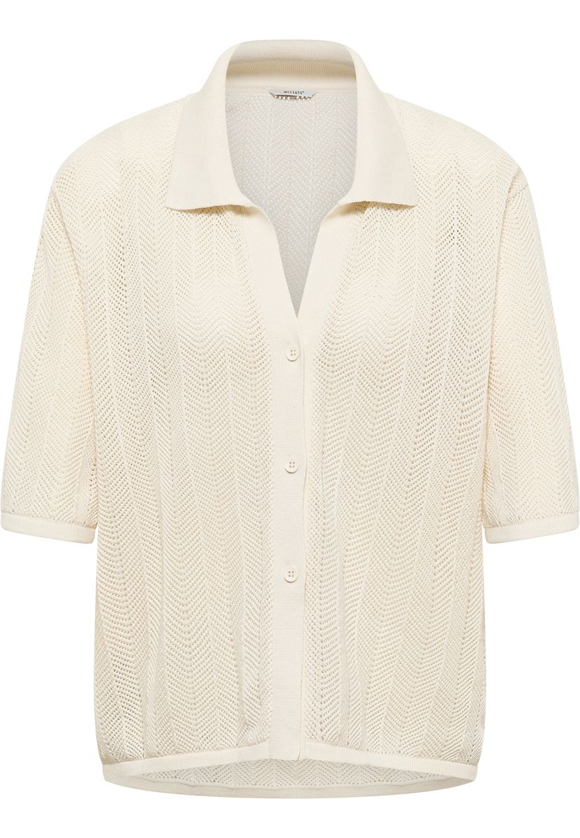 Offene Strickjacke aus Baumwollmischung