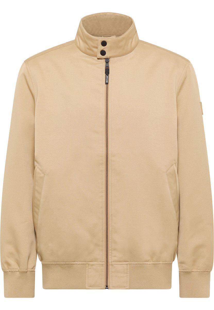 Klassische beige Jacke aus Baumwollmischung