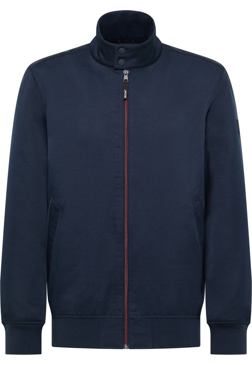 Klassische marineblaue Jacke mit Reißverschluss