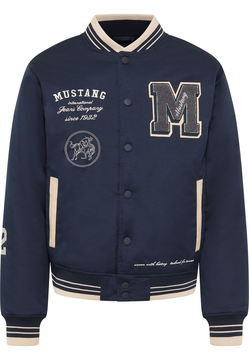 Klassische Wattierte College Bomberjacke