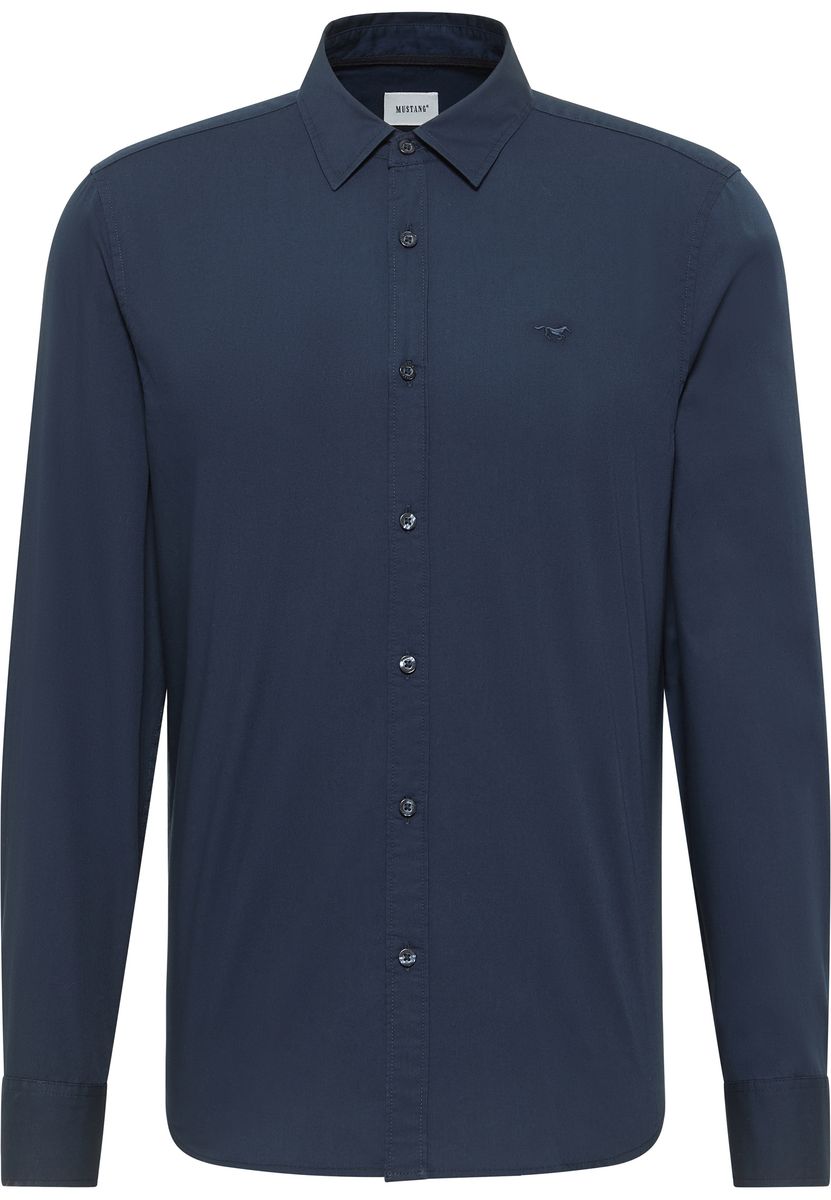 Klassisches Langarm Baumwollhemd