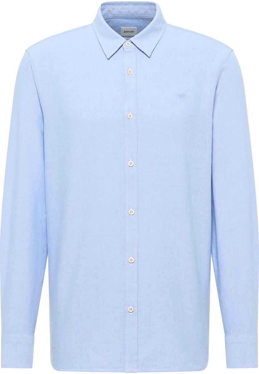 Hellblaues Oxford-Hemd aus Baumwolle