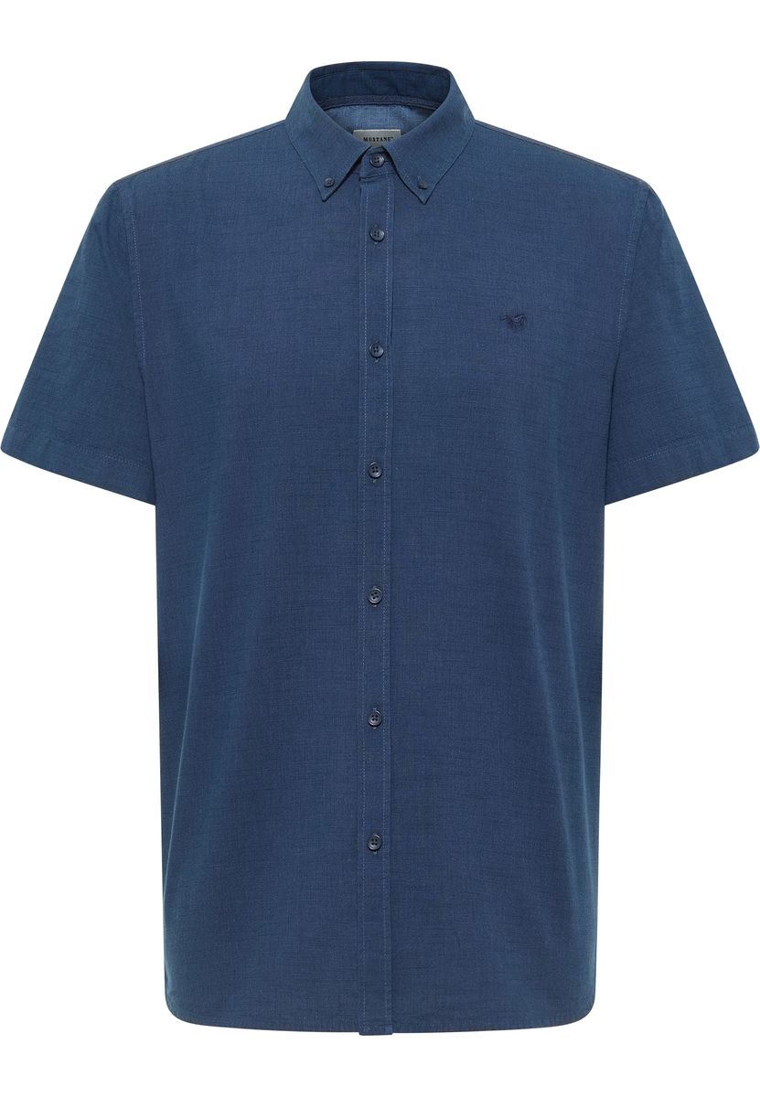 Klassisches Kurzarmhemd aus Leinenmischung