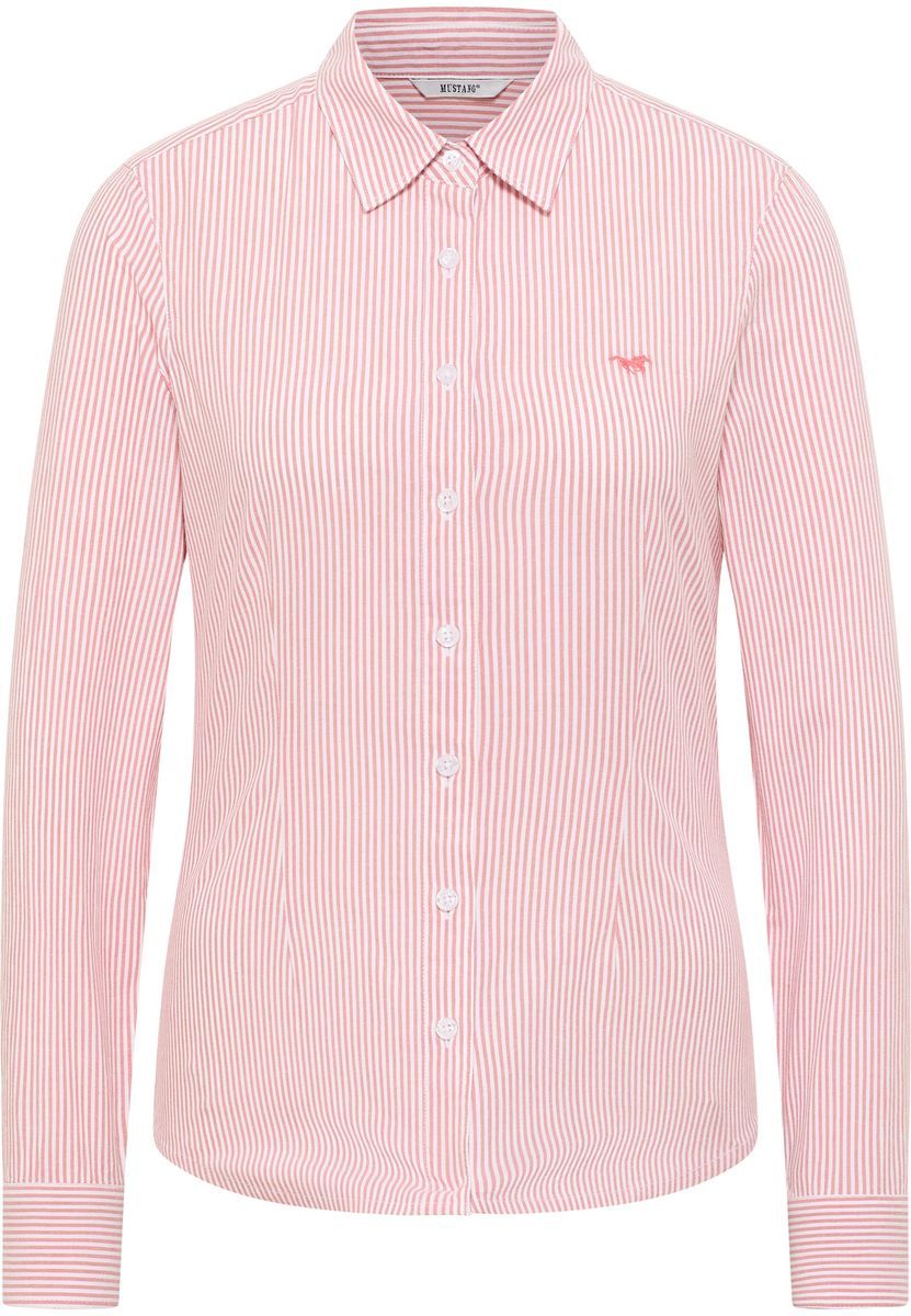 Gestreifte, taillierte Langarmbluse