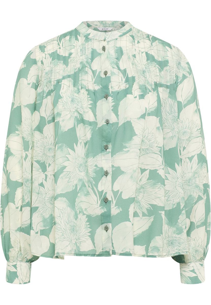Geblümte Bluse mit Knopfleiste