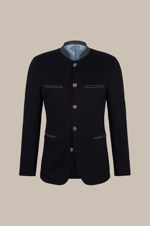 Windsor Trachten-Janker Schwabing Marineblau Baumwollmischung Traditionelle Blazer Jacke