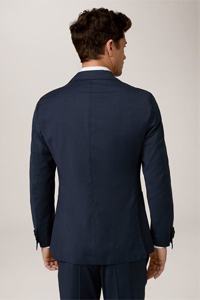 Windsor Marineblaues Woll-Reiseanzugsakko Revers Zwei-Knopf