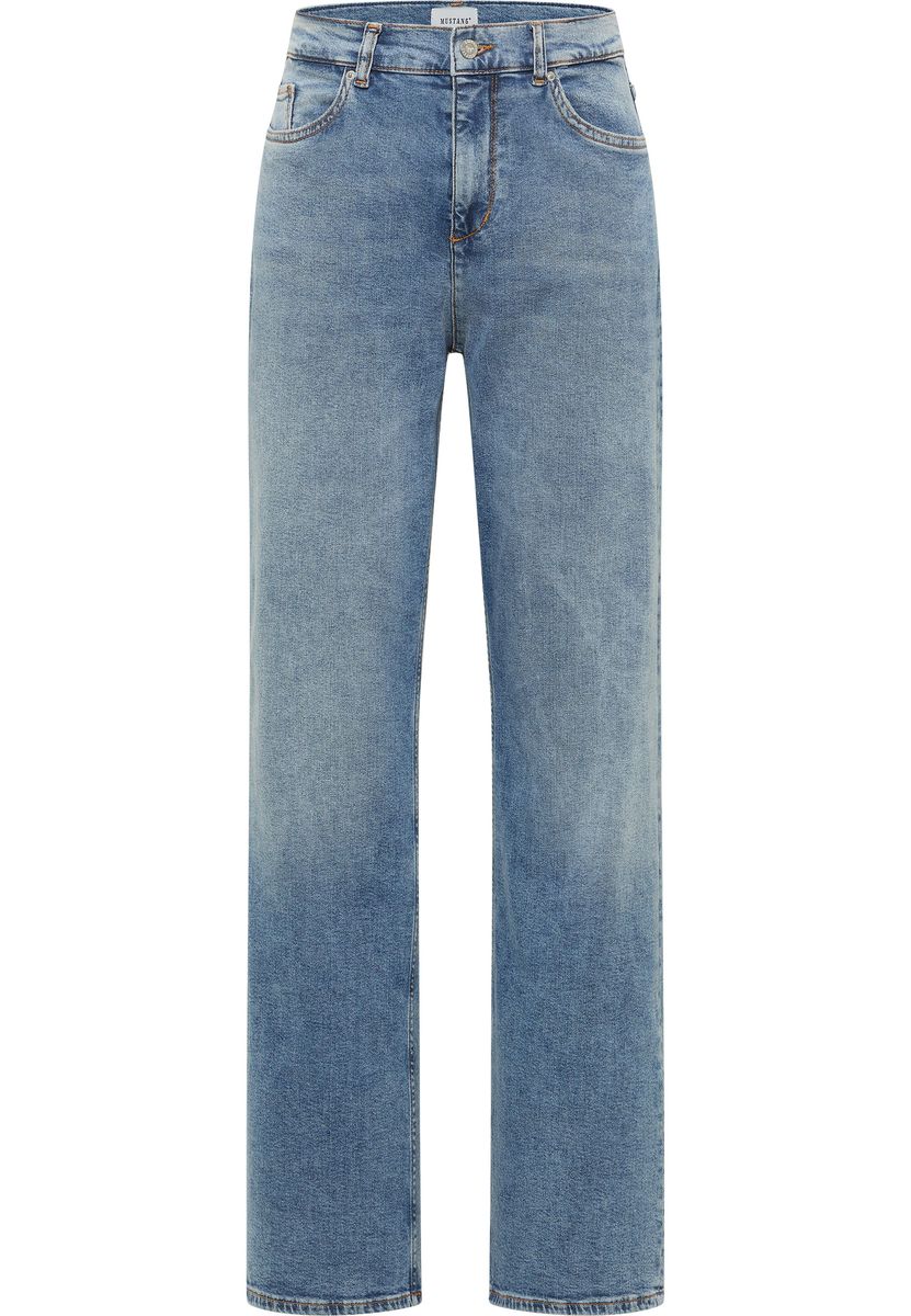 Weitgeschnittene Jeans aus hellem Denim