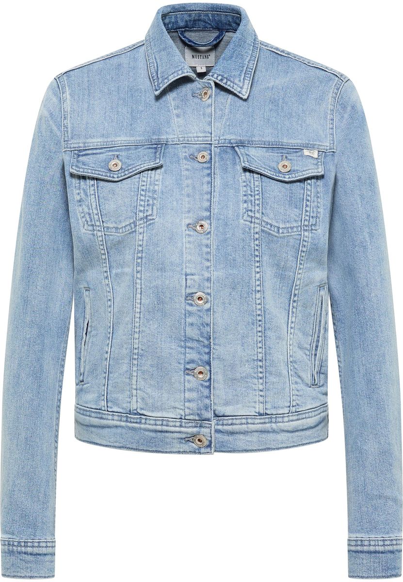 Hellblaue Stretch-Jeansjacke aus Bio-Baumwolle