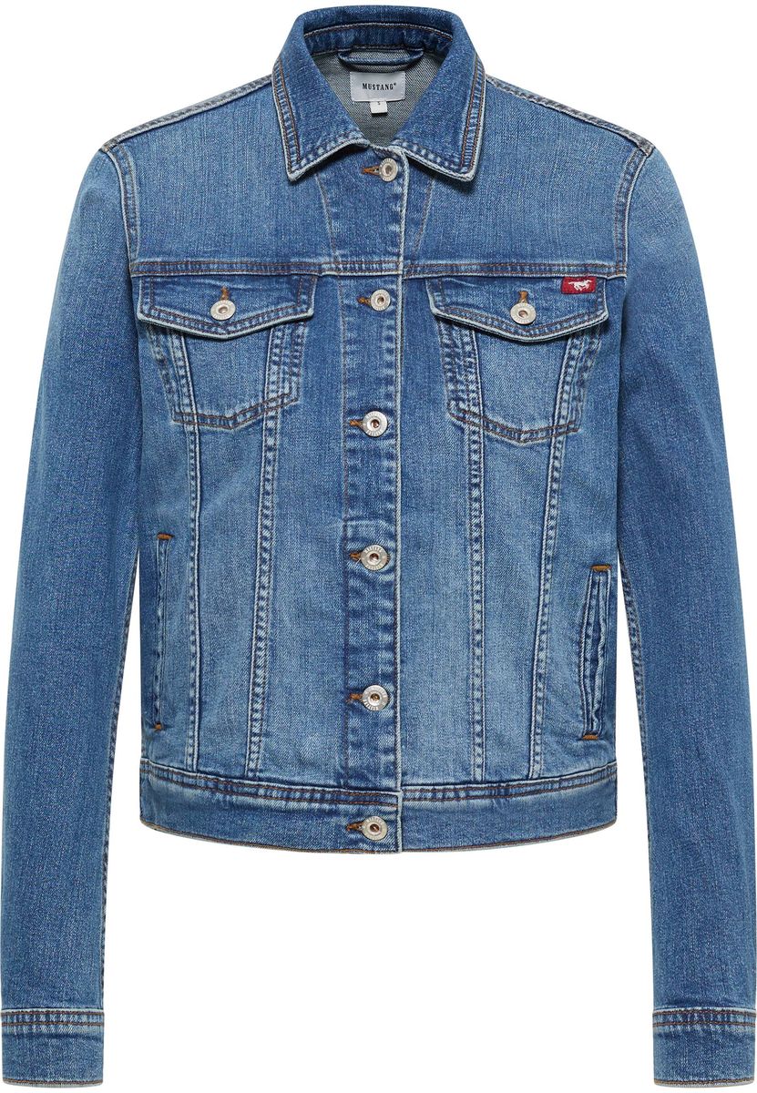 Klassische Jeansjacke in hellblauer Waschung