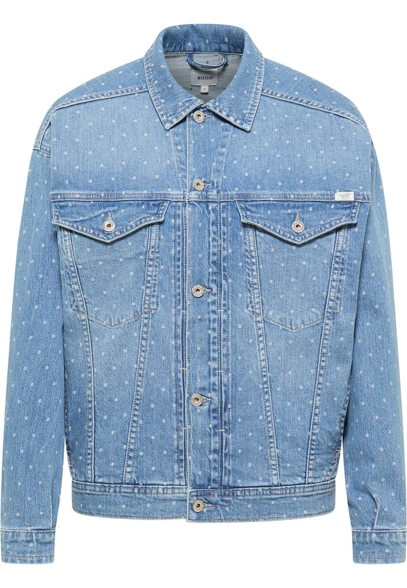 Boyfriend Jeansjacke mit Polka Dots