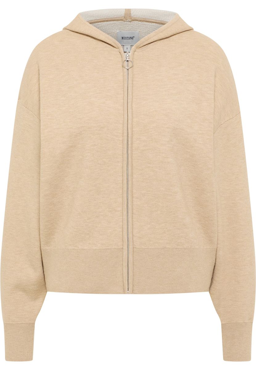 Strick-Hoodie mit Reißverschluss und lockerer Passform