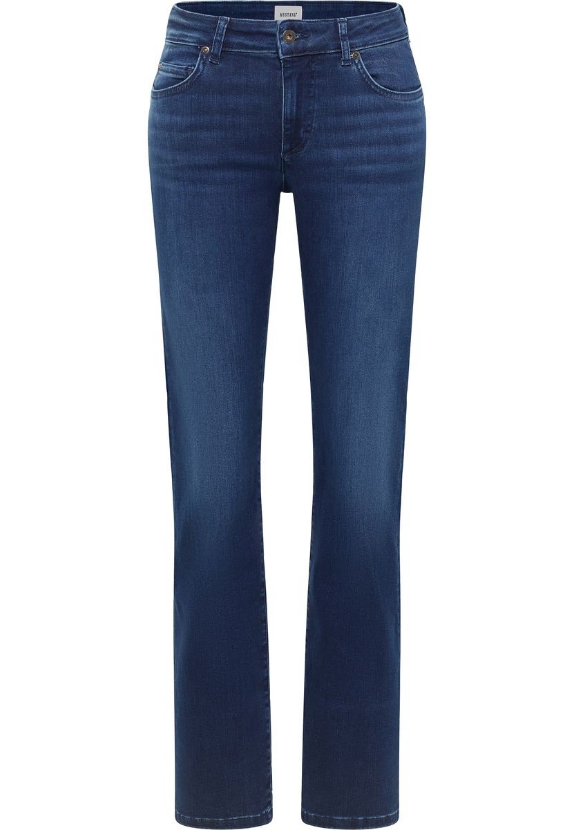 Lässige Straight Leg Jeans Dunkelblau