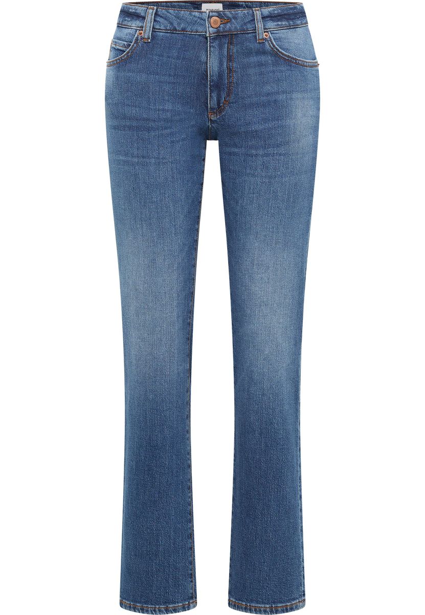 Lässige Straight Leg Jeans Dunkelblau