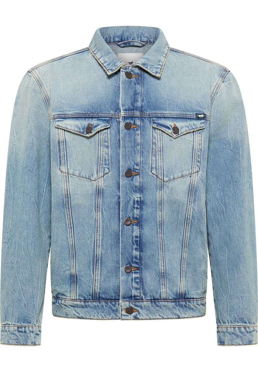 Klassische Jeansjacke mit heller Waschung