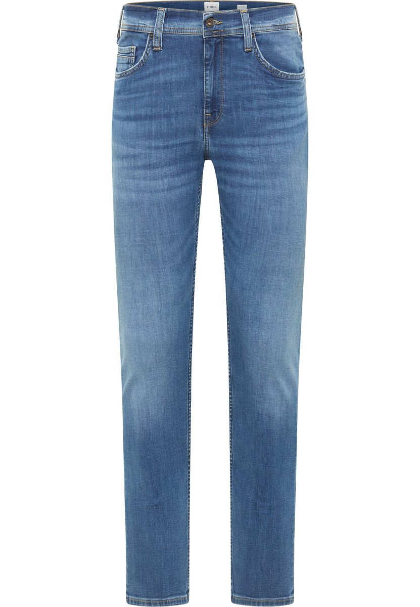Schmal geschnittene blaue Jeans