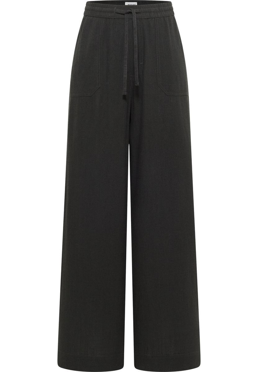 Damen Leinenmischung Hose mit weitem Bein