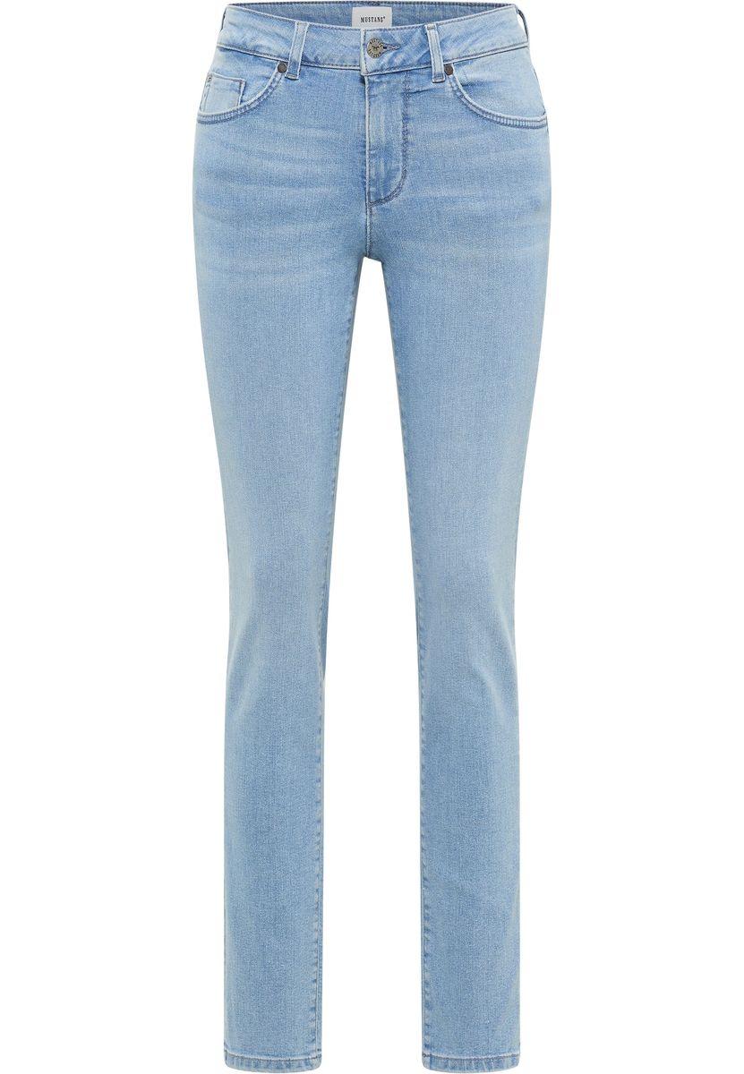 Slim Fit Jeans aus hellem Denim
