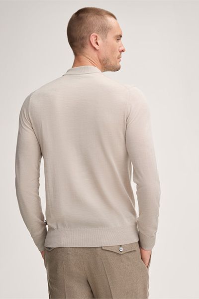 Windsor Nando Beige Woll-Kaschmir-Seide Rollkragenpullover Unisex