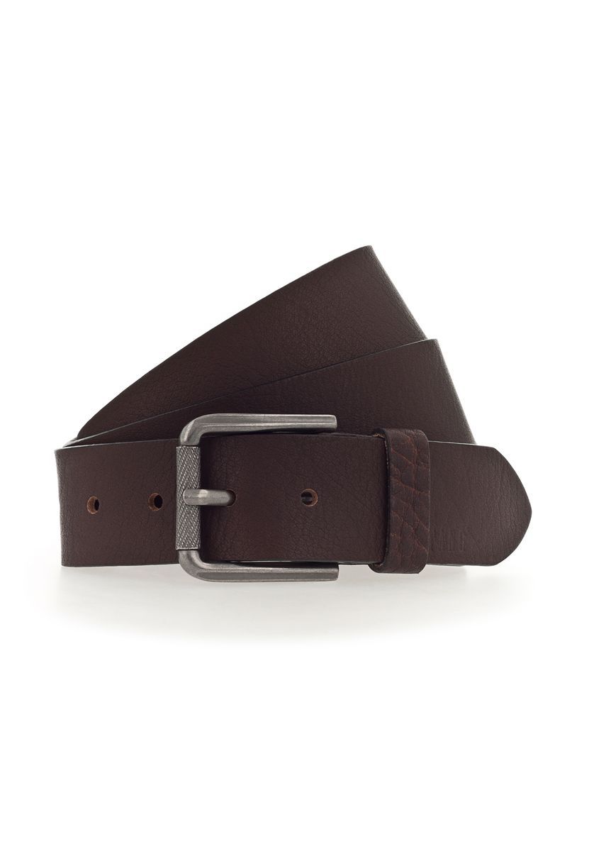 Klassischer brauner Ledergürtel mit Schnalle