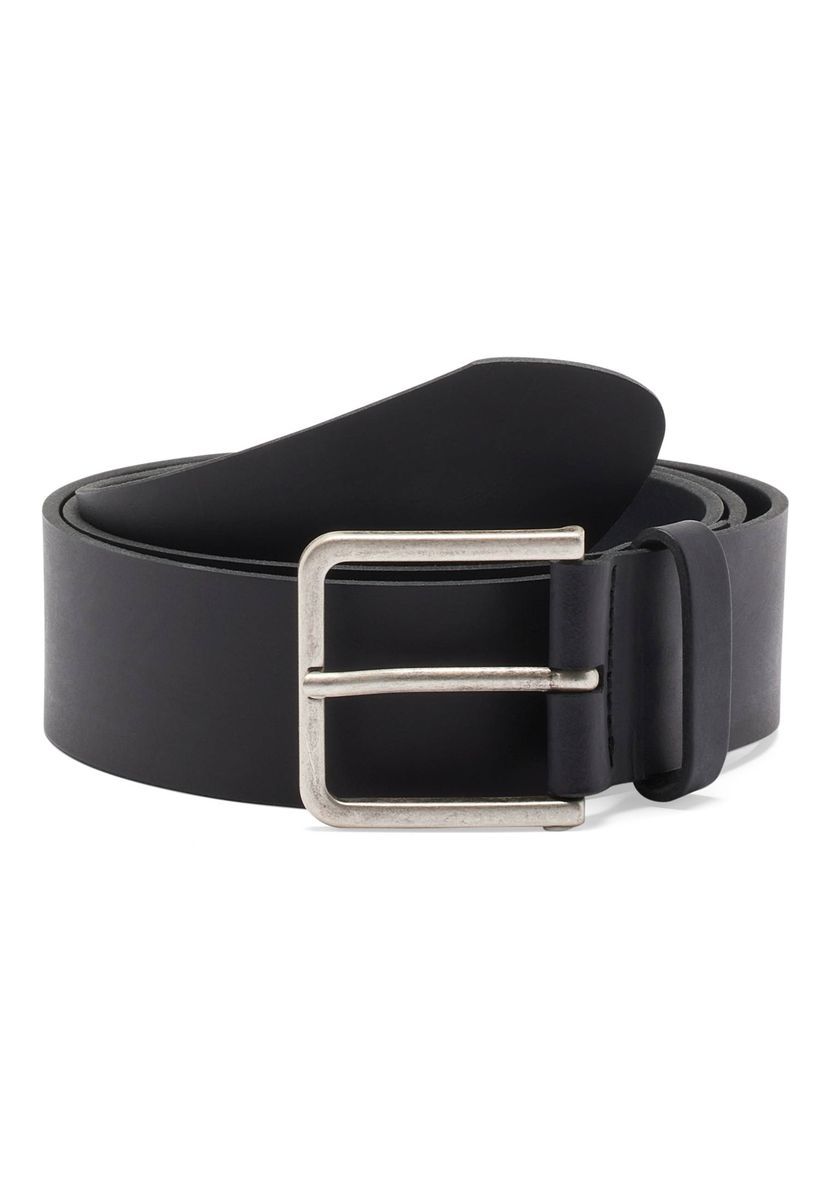 Klassischer schwarzer Ledergürtel mit Schnalle