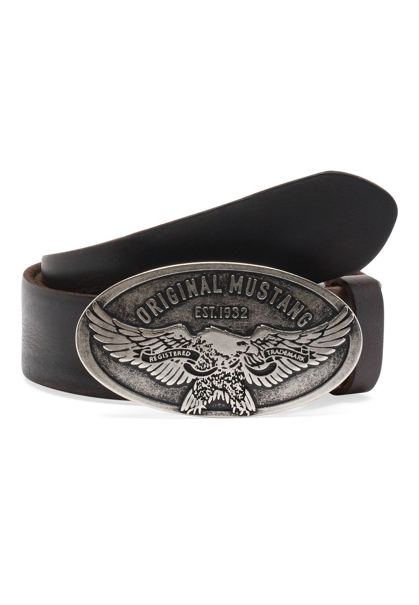 Herren Vintage-Ledergürtel mit Schnalle