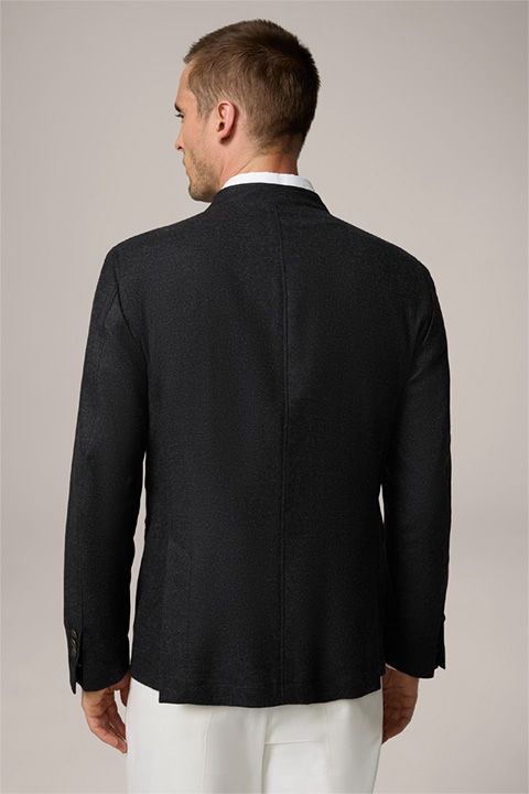 Windsor Schwabing Anthrazit Woll-Kaschmir-Mischung Trachten-Janker Blazer Stehkragen