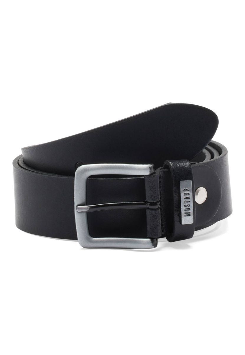 Klassischer schwarzer Ledergürtel für Herren