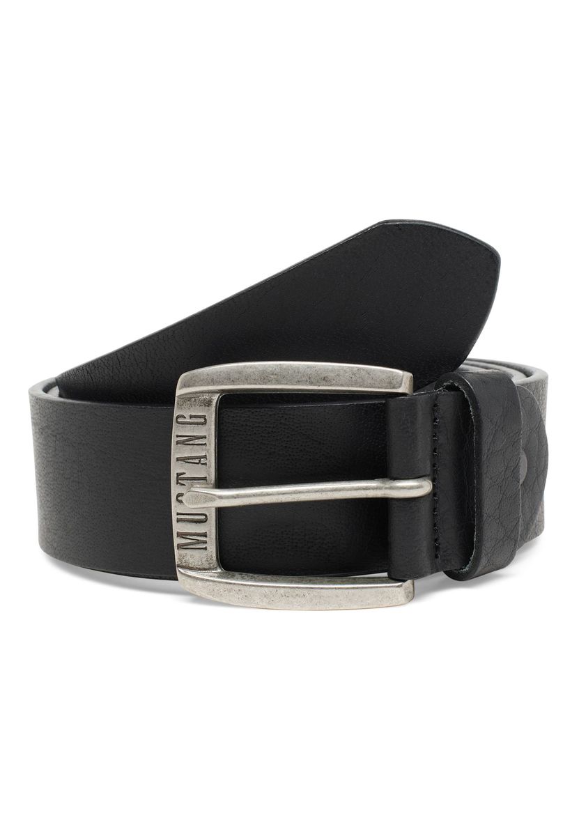 Herren Klassischer Ledergürtel mit Logo