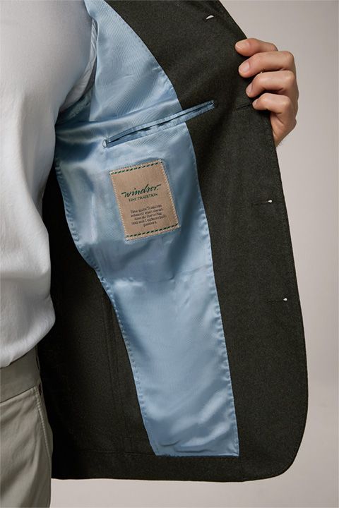 windsor. Cashmere-Trachten-Janker Sendling in Grün - Traditionelle Herrenjacke