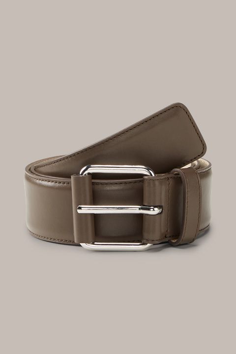 Windsor Ledergürtel mit abnehmbarer Envelope Bag, Taupe, Nappa