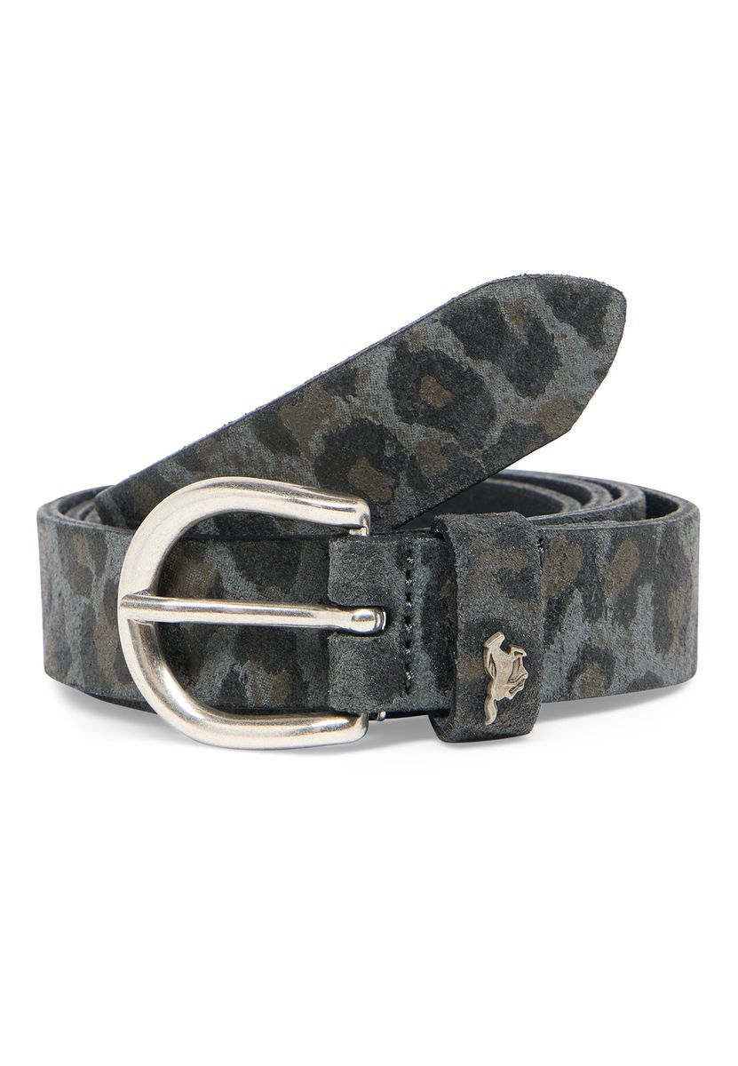 Ledergürtel mit Animal-Print