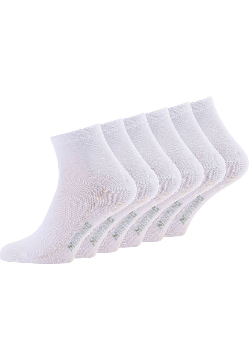 Weiße Sneaker Socken aus Baumwollmischung Six-Pack