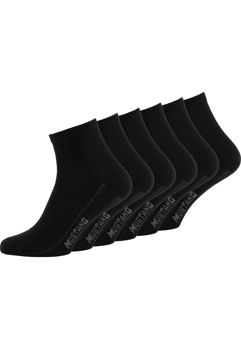Klassische schwarze Knöchelsocken aus Baumwollmischung