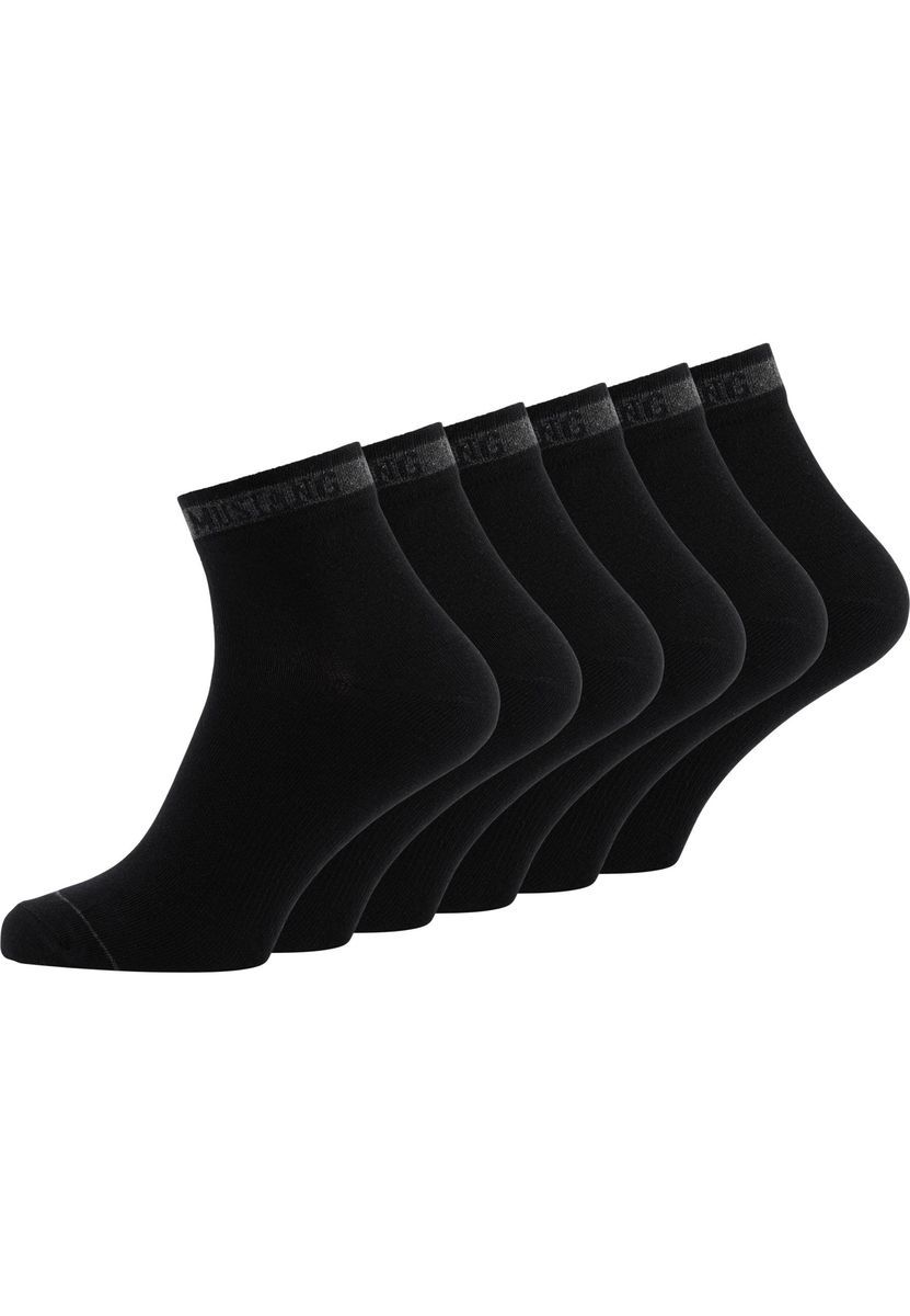 Herren Schwarze Knöchelsocken Sechs-Pack