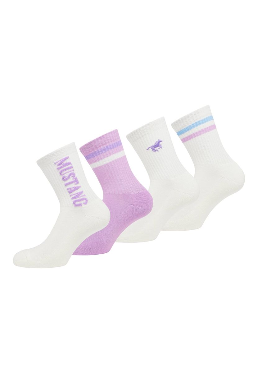Sportliche gerippte Socken aus Baumwollmischung