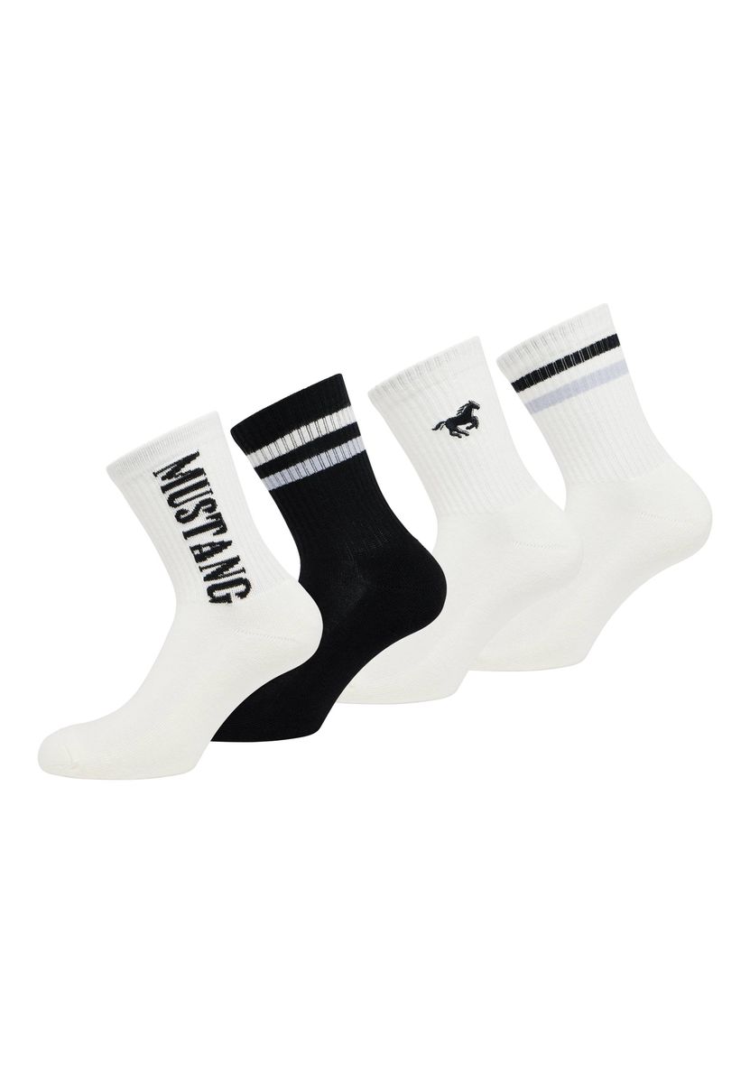 Sportliche gerippte Socken aus Baumwollmischung