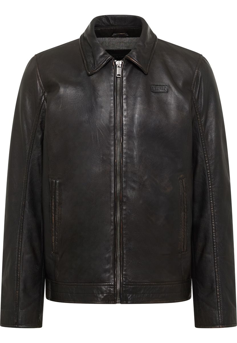 Klassische Lammlederjacke