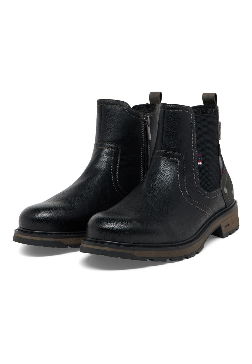 Herren Kunstleder Stiefelette