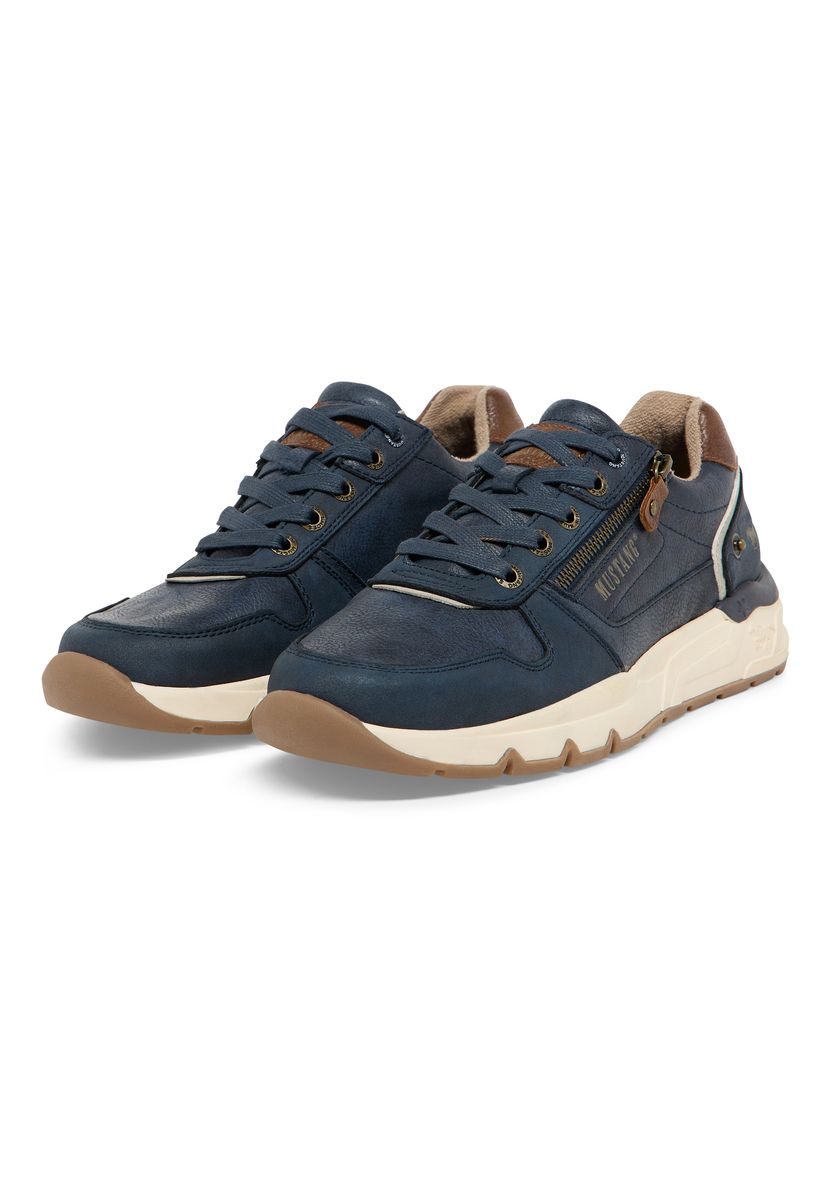 Herren Navy Lässige Komfort-Sneakers