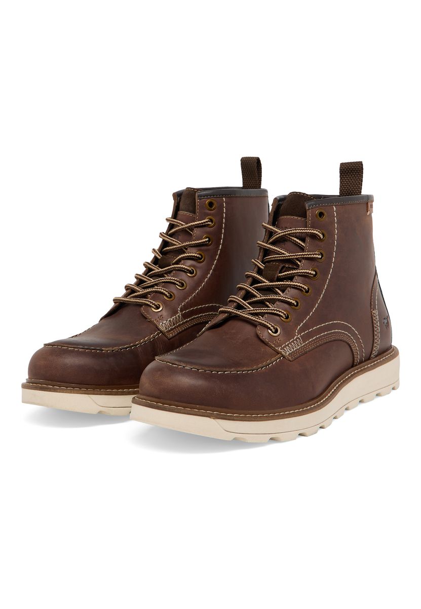 Schnürstiefeletten aus Leder